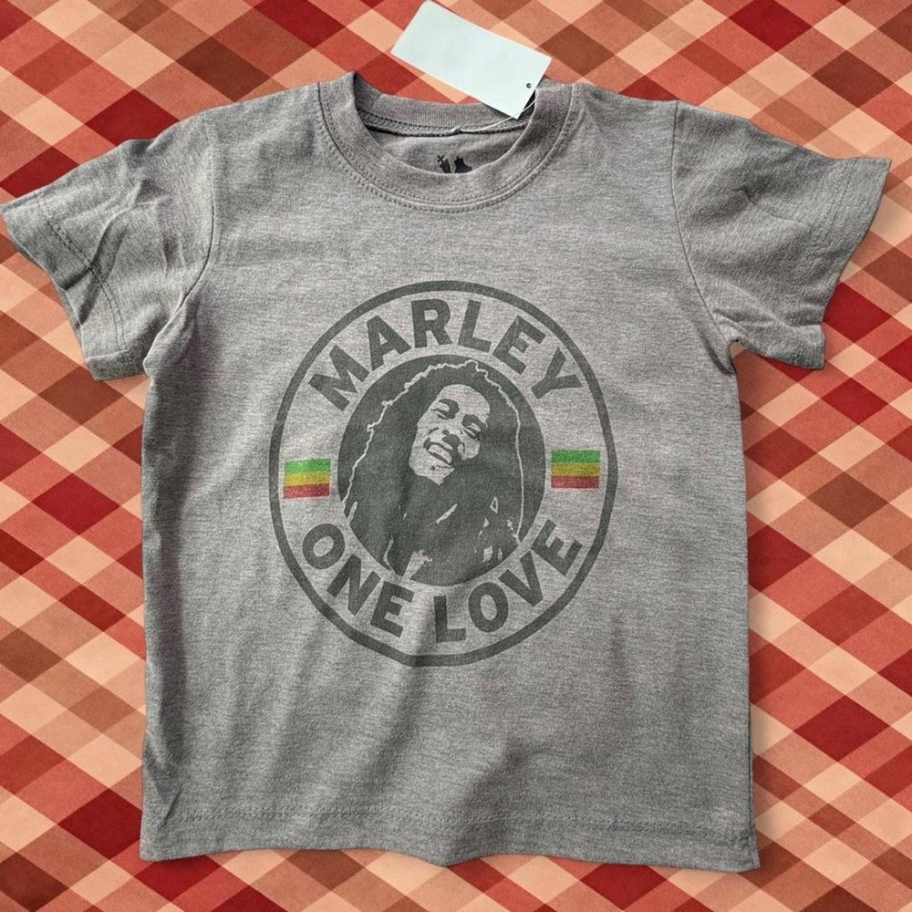 Kids Marley One Love Graphic Tee - Gray